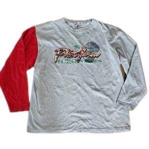 Vintage Phat Farm XXXL Long‎ Sleeve Graphic Tee Y2K Gray Red